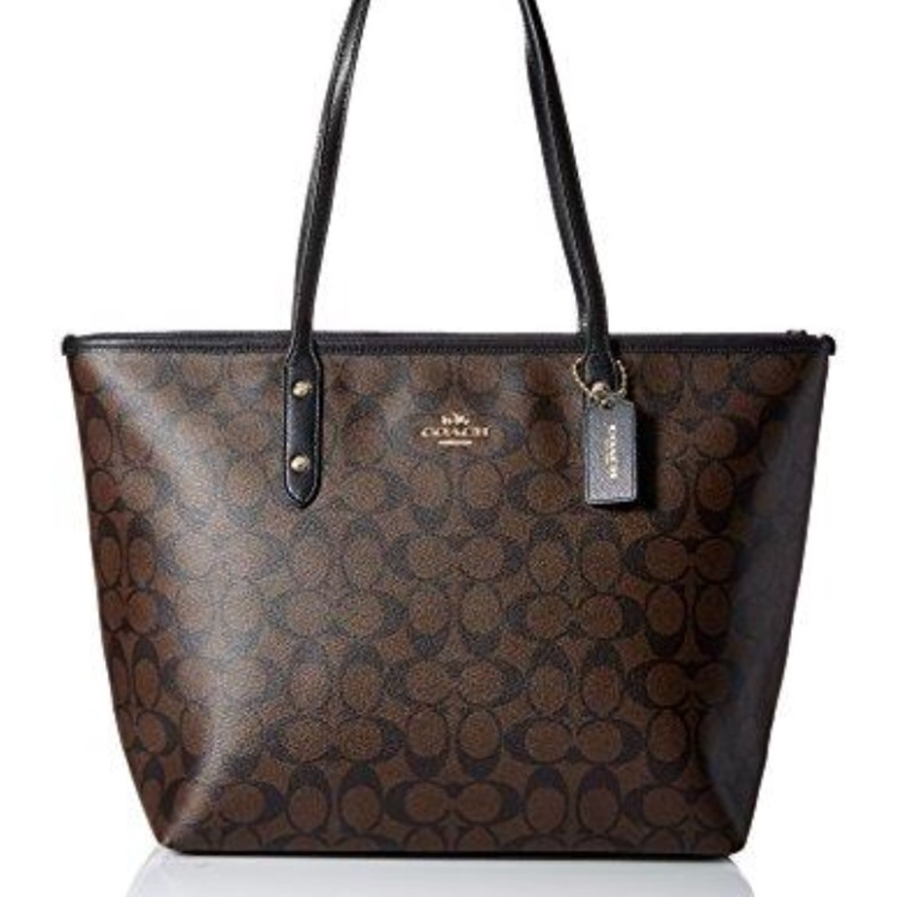 🌼NWT💛Coach Signature City Zip Tote - Picture 1 of 3